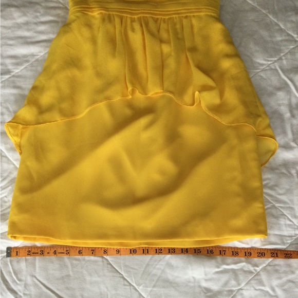 Alfred Angelo Canary Yellow Strapless Mini Dress - Picture 14 of 15